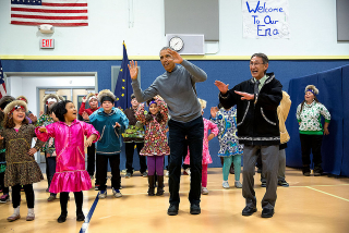 “Wave your hands in the air, and wave ’em like you just don’t care!” Sept. 2, 2015White House Photo by Pete Souza